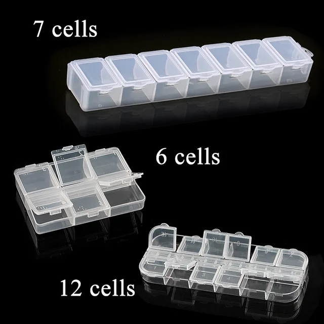 85433-988c28.jpg Boîte à bijoux de rangement en plastique Transparent, compartiment réglable, conteneur pour perles, boucles d'oreilles, boîte rectangulaire à bijoux