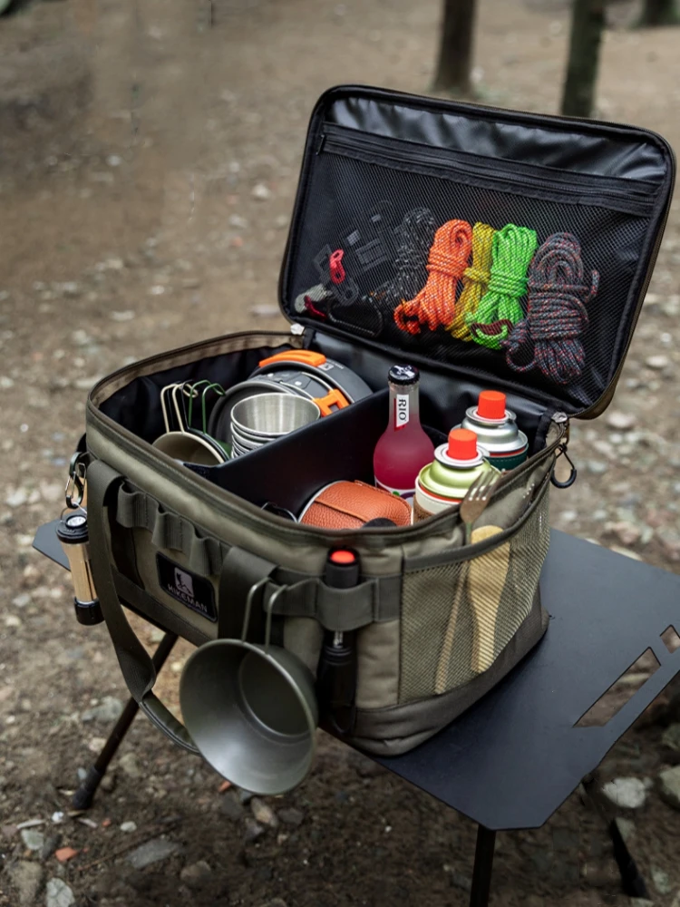 20L Outdoor Camping Bag Large Capacity Utility Bag Oxford Cloth Anti-Collision Tableware Stove Storage Bag 6
