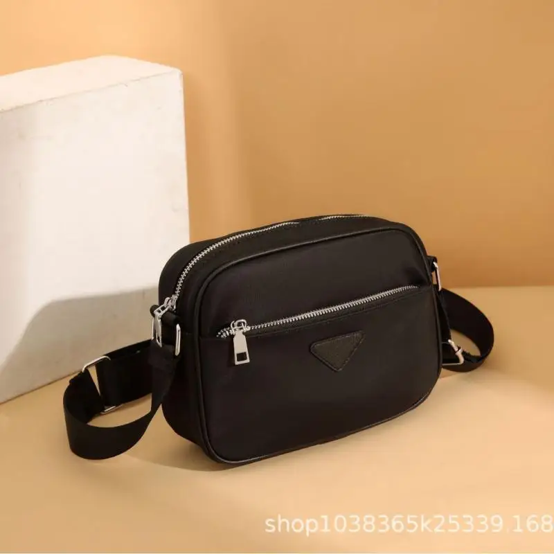 New Fashion Small Square Bag Unisex Crossbody Bags Shoulder Bags Oxford Polyester Commuter Portable Men Women Black Square Bag