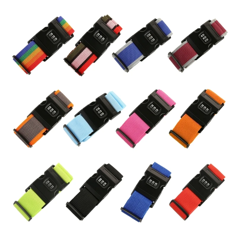 

Luggage Strap with Quick Release Buckle Combination Lock Suitcase Belts Adjustable Packing Strap Travel Accessories