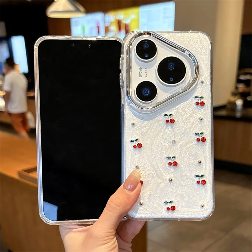 Cute 3D Cherry Bling Shining Girls Phone Case - Ultra Protective Back Shell