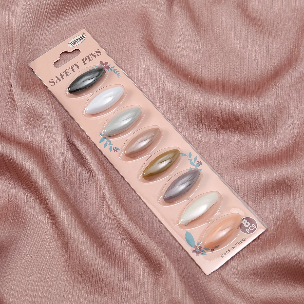 12 8PCS/Pack Plastic Safety Hijab Brooch Muslim Scarf Pins