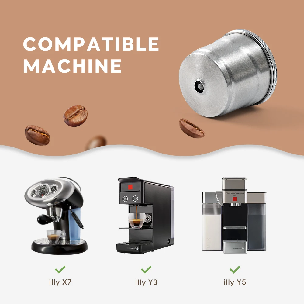 Capsule Café Réutilisable Acier Inox 304 - Filtre Permanent - Pour Machines à Capsules Standard - Économique Et écologique