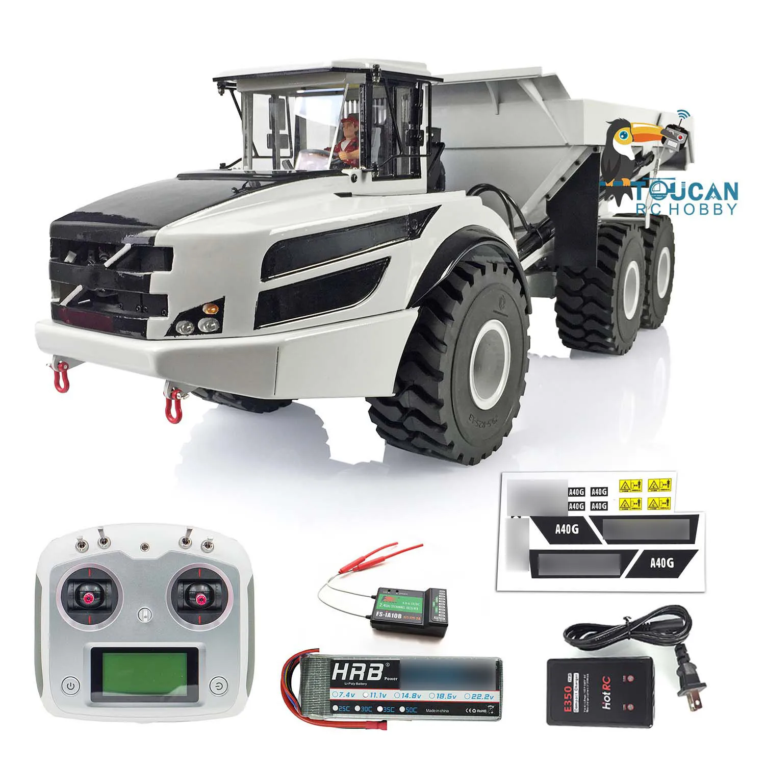 1/14 Metallo 6*6 Rc Articolato Camion Rtr Idraulico Telecomando Dumper Modello Di Auto Motore Esc Luci Giocattoli Thzh1289