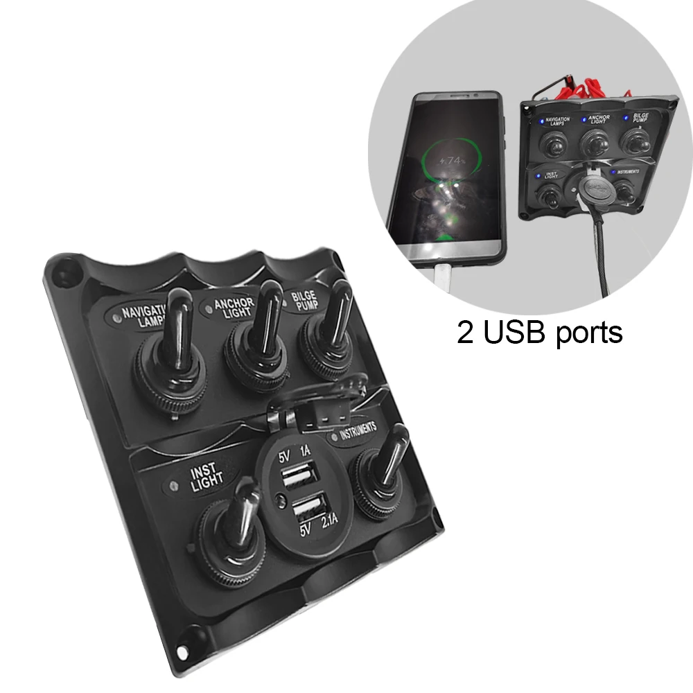 12V Marine Yacht Boat Car Accessories Service Toggle Switch Plastic Multifunction Control multifunction inclined pen holder office plastic drawers multi functional diy desktop organizer