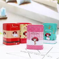 Piggy Bank Large Capacity Decorative Unbreakable Metal Cartoon Square Coin Saving Can for Home 1
