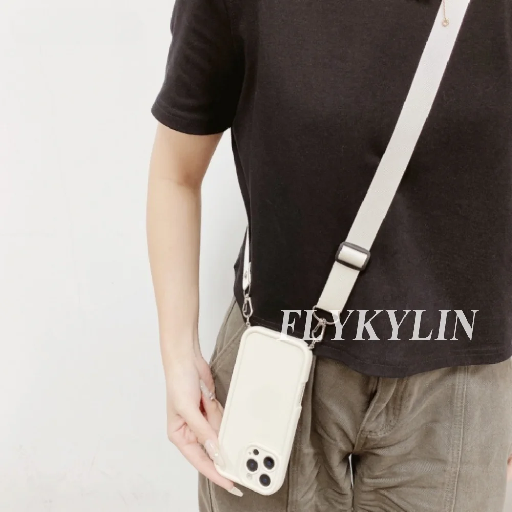 Soft Silicone Protective Phone Case with Long Back Rope