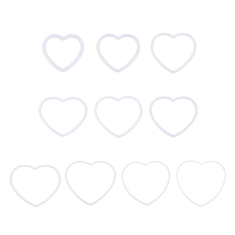 Dream Catchers Plastic Rings Dreamcatcher Heart Shaped Circle Handmade Crafts DIY Wedding Windchime Hanging Decorations Y5GB 2