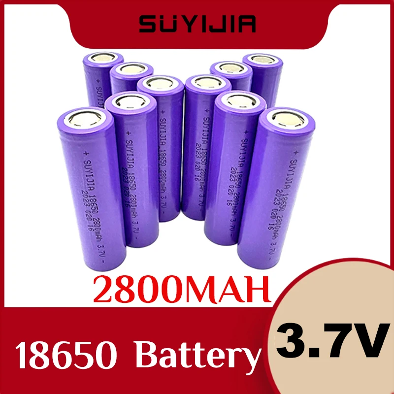 Original 18650rechargeable battery 3.7V 2800mAh capacity is really suitable for UAV LED glare flashlight headlight power battery