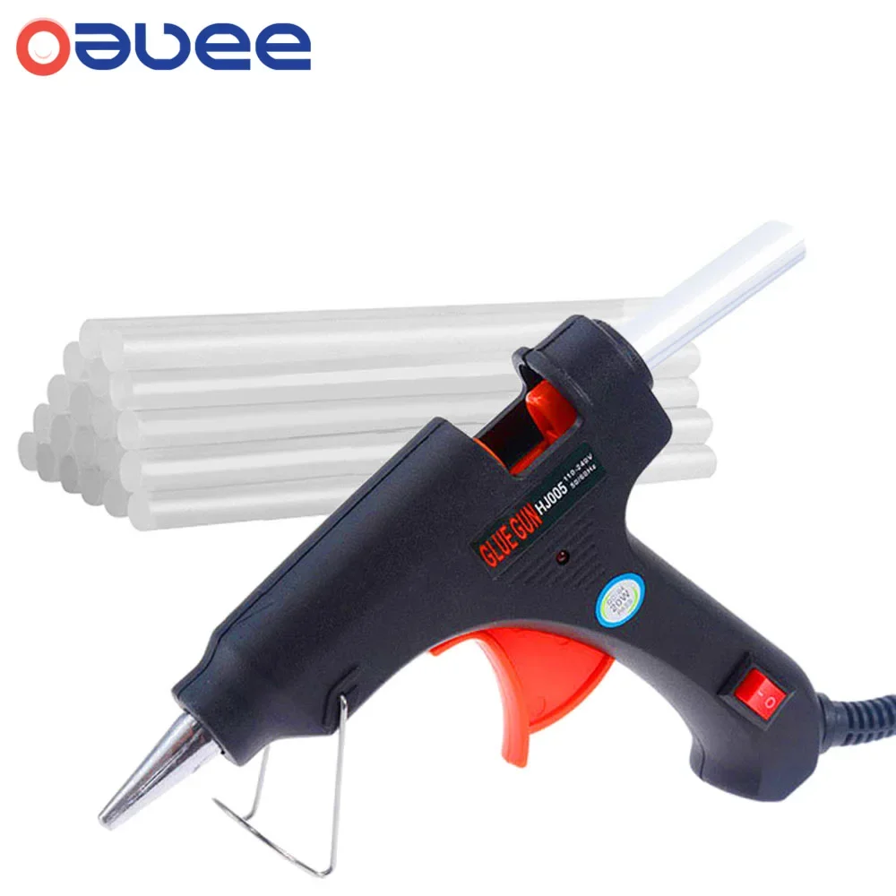 20W Melt Glue Gun with Glue Stick 7mm*110mm Mini Gun Thermo Electric Heat Temperature Tool DIY Repair Set Hot