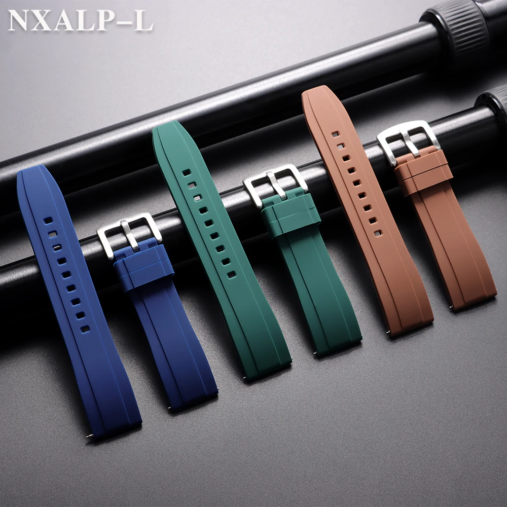 Universal Quick Release Silicone Sport Watch Band, Waterproof Rubber Wristband