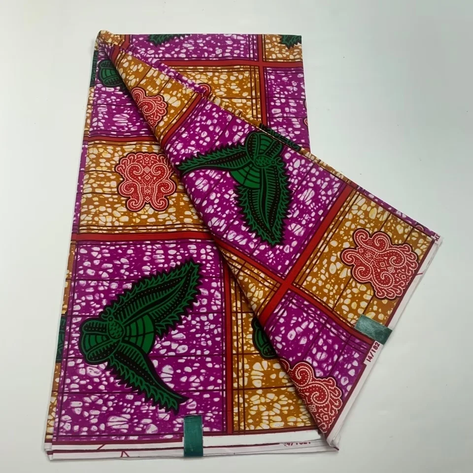 

100% Cotton High Quality Tissu Pagne Guaranteed Veritable African Ankara Prints Batik Fabric Nigerian Style Wax Fabric 6 Yards