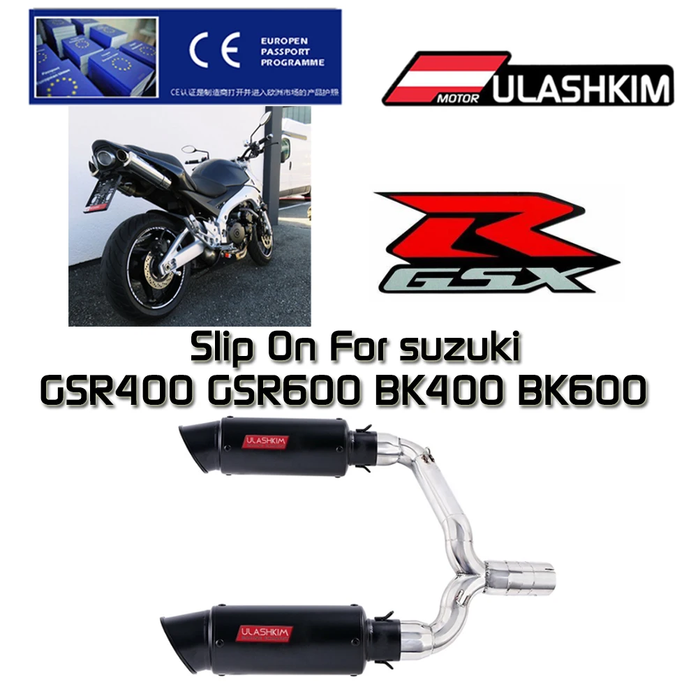 

Slip On For suzuki GSR400 GSR600 BK400 BK600 GSR BK 400 600 Motorcycle Full Exhaust Muffler Escape System Modified Link Pipe