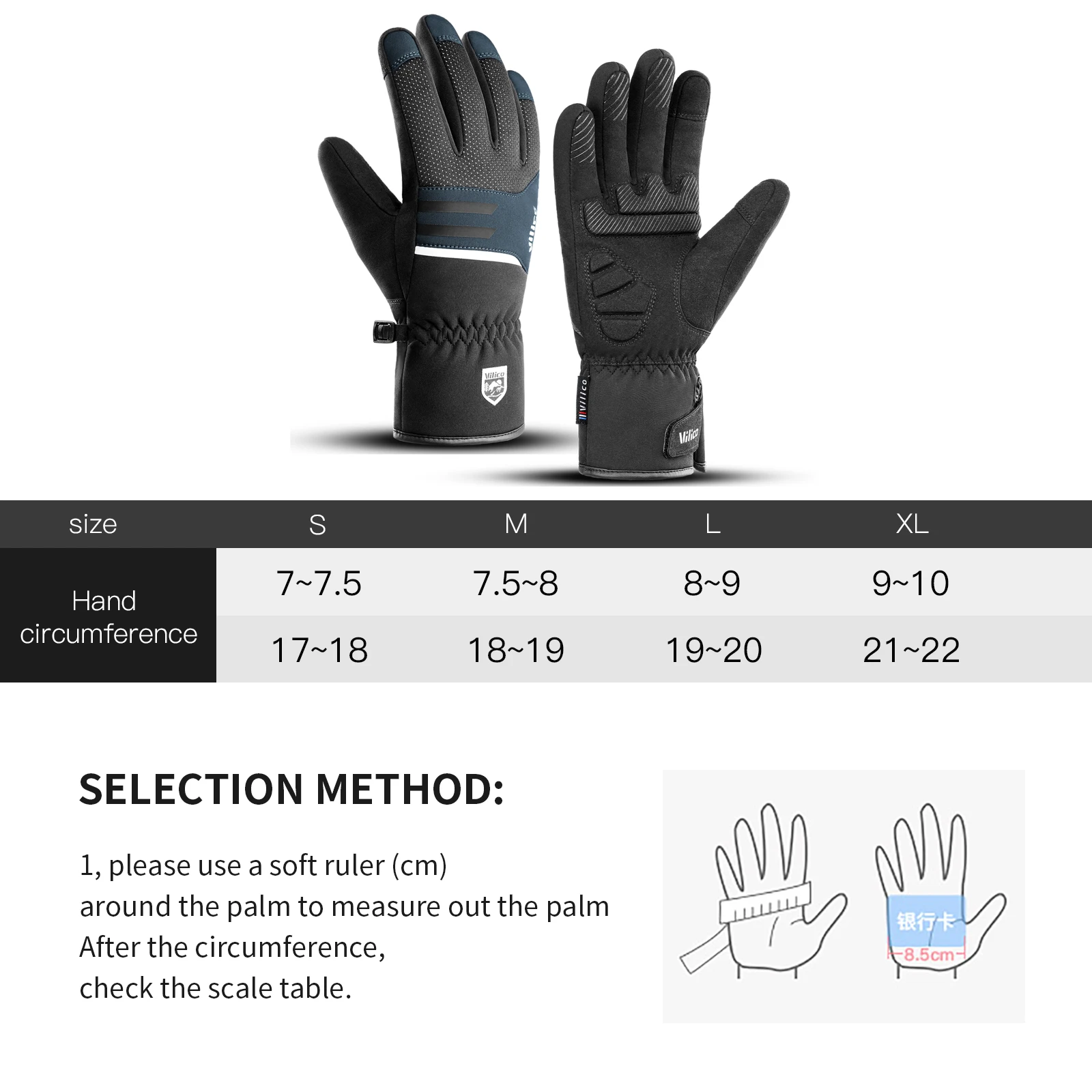 Winter Men'S Gloves Full Windproof Sports Riding Touchscreen Hiking Motorcycle Ski Non-Slip Warm Women Cycling Gloves