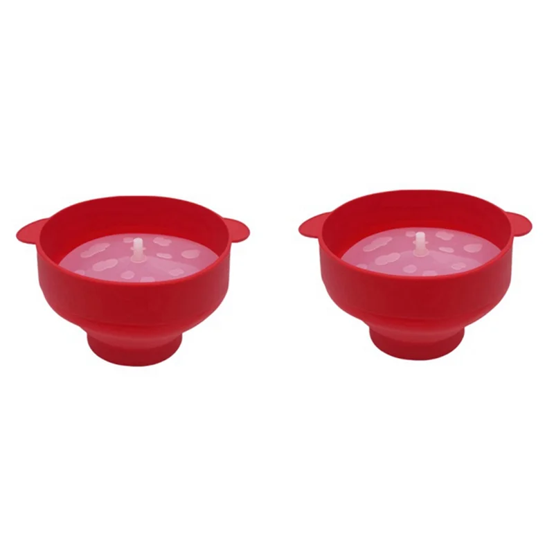 High Quality Microwave Popcorn Bowl Bucket Silicone DIY Popcorn Maker With Lid Chips Fruit Dish Kitchen Easy Tools Easy To Use D