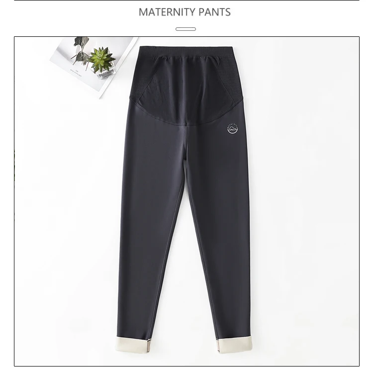 Autumn Pregnant Woman Shark Skin Legging Ankle-length Fashion Maternity Skinny Pants Pregnancy Stretched Pants Seamless Leggings
