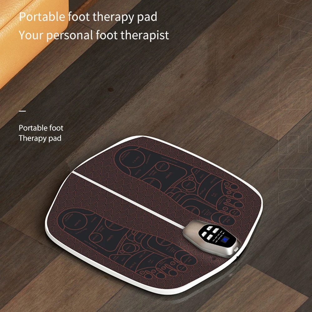 TENS Foot Muscle Electrostimulator Massager Pad Mat 8-Mode Relaxation Treatment