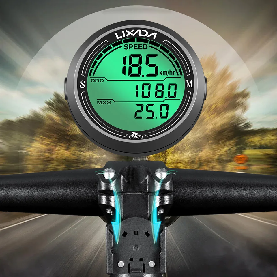 Computer Da Bicicletta Cablato LCD – Tachimetro, Contachilometri, Cadenza, Impermeabile