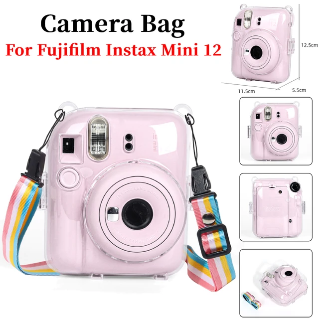 Fujifilm Instax Mini 12 accesorios de cámara instantánea, bolsa de cámara,  funda transparente, lente de Selfie, correa de hombro, pegatinas, novedad -  AliExpress