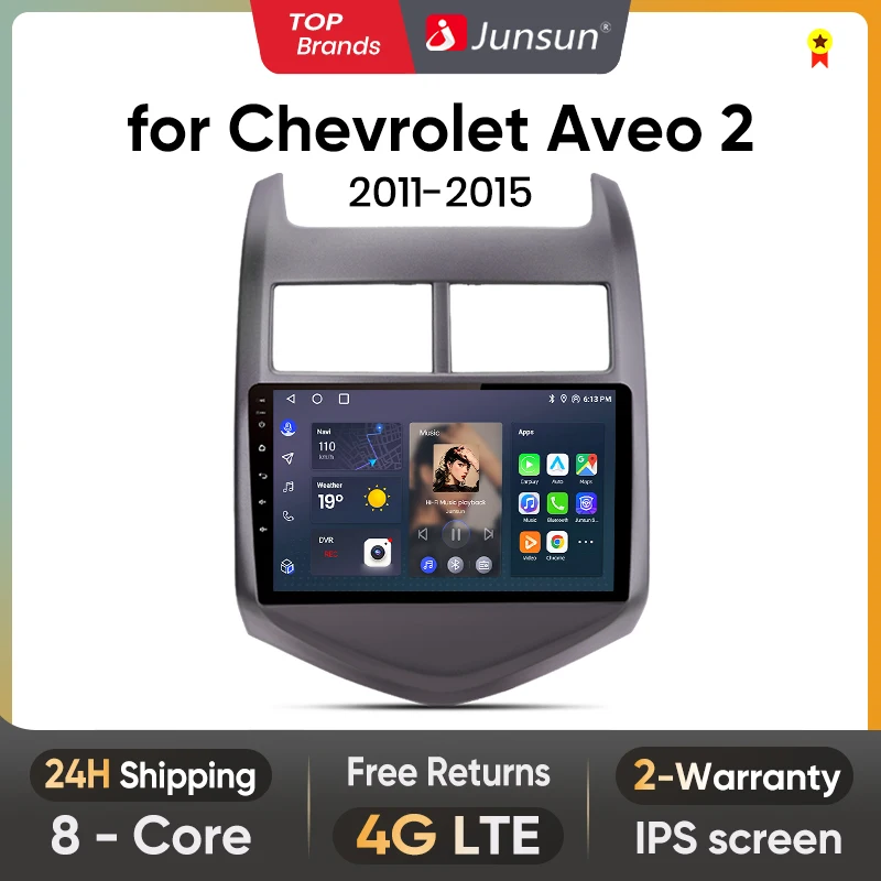 

Автомагнитола Junsun V1 для Chevrolet Aveo 2 2011-2015, 4G, Android, GPS