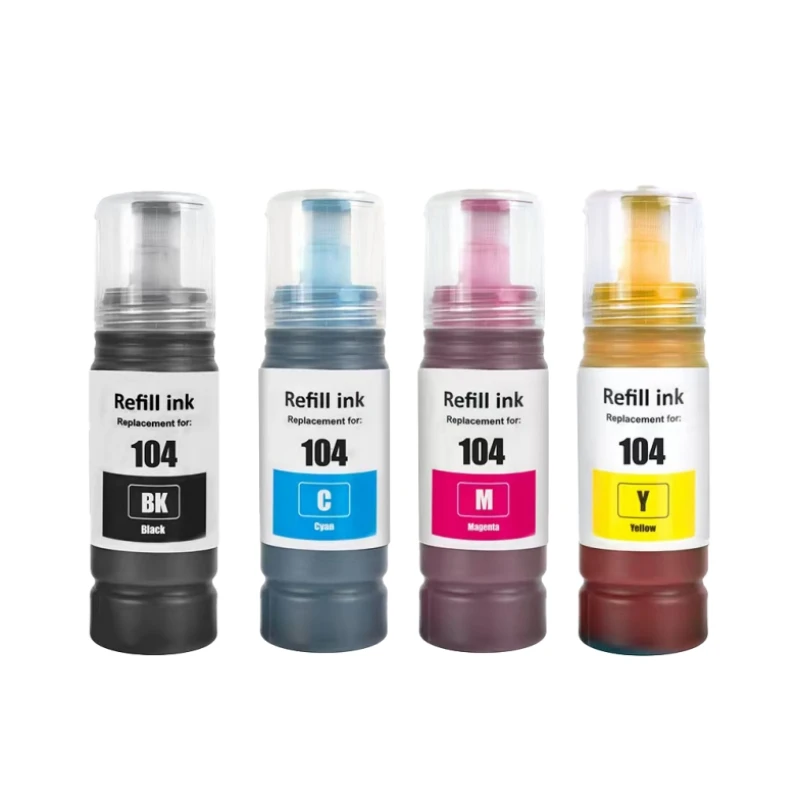 1set 104 Premium Refill Ink for Epson Ecotank ET-1810 ET-2710 ET-2711 ET-2712 ET-2714 ET-2715 ET-2820 ET-2821 ET-2825 ET-2826