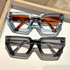 Y2K Oversized Clear Lens Glasses with Leopard Print Frame, Blue Light Blocking, Fashionable Accessory for Casual Attire