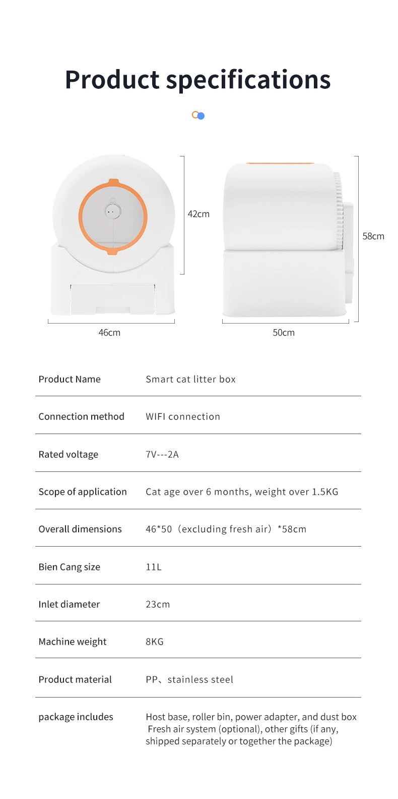 Automatic Self-cleaning Cat Litter Box With Wifi And App Control_voghion.com
