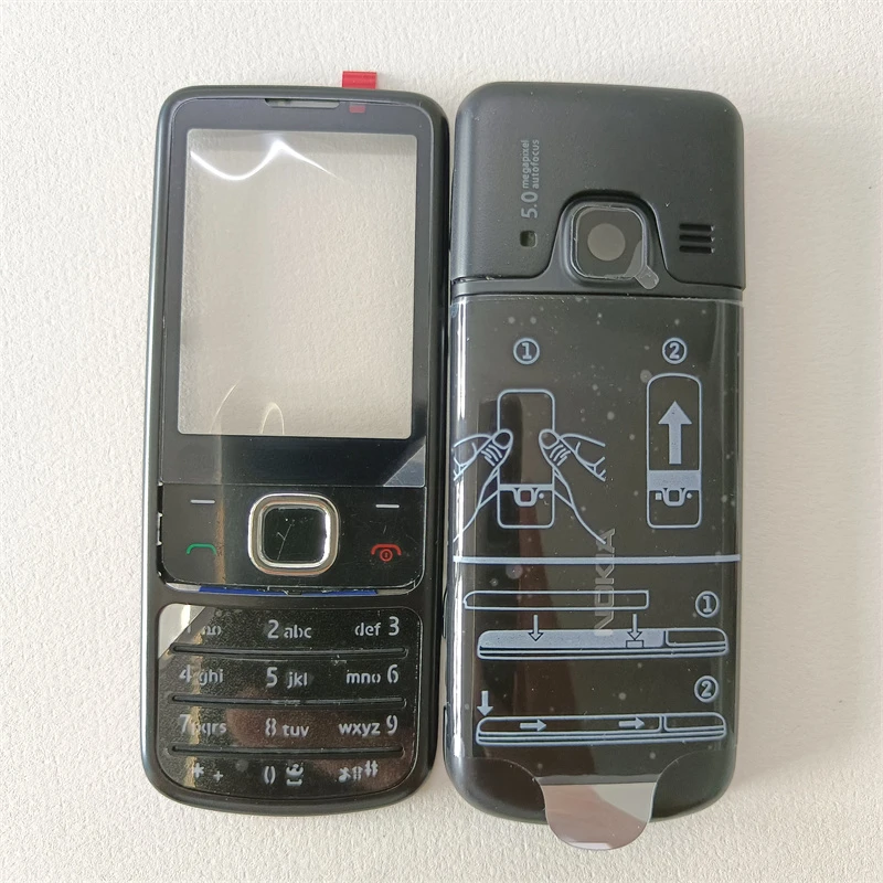 Custodia Completa Custodia Per Nokia 6700 6700C 6700 Classic Front Middle Frame + Cover Posteriore Custodia Per Porta Batteria Con Tastiera Inglese