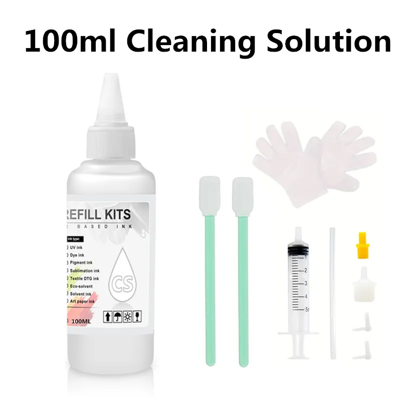 Inkjet Printer Cleaning Kit 100ML Cleaning Solution For Epson HP Canon Brother