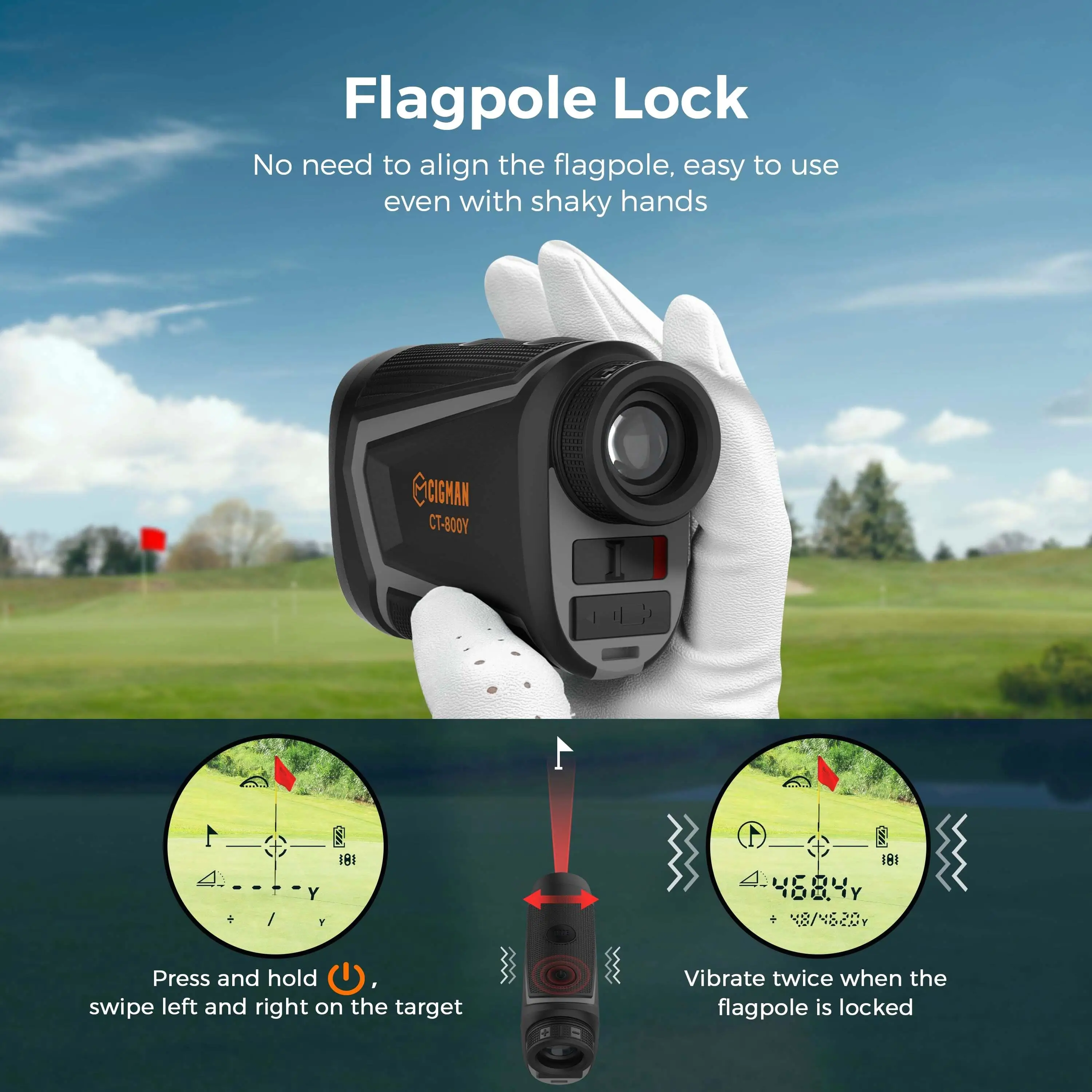 High Precision Golf Rangefinder 800 Yards with Slope