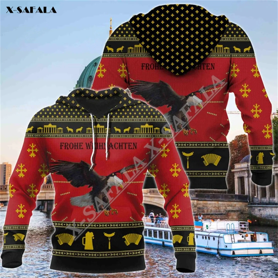 

Женский пуловер с капюшоном на молнии и 3D-принтом