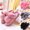Women'S Winter Plush Rabbit Ear Indoor Cotton Mop Thick Soft Sole Slides Men Women Indoor Floor Flat Home Non-Slip Shoes 1