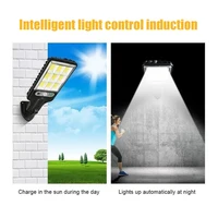 Applique murale solaire sans fil avec détecteur de mouvement, lampadaires extérieurs, sécurité, 3 modes d'éclairage, cour et jardin 3