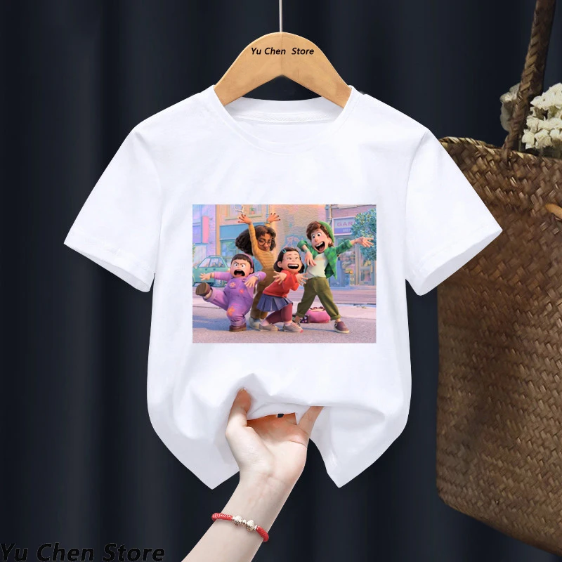 t shirt baby boy	 Cartoon Animation Turning Red Boys' And Girls' T-shirt Harajuku Summer White Print Girls' Boys' Top Short Sleeve Aestheticism t-shirt for kid girl