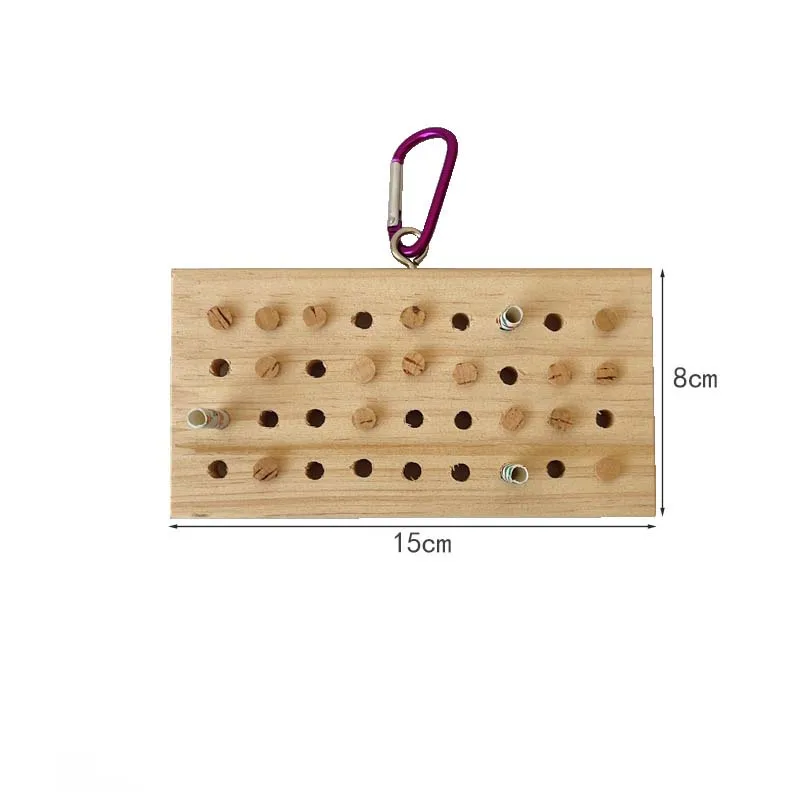 Parrot Bird Toys Hanging Solid Wood Keyboard Training Puzzle Stress Relief Gnawing Teething Birdcage Accessories