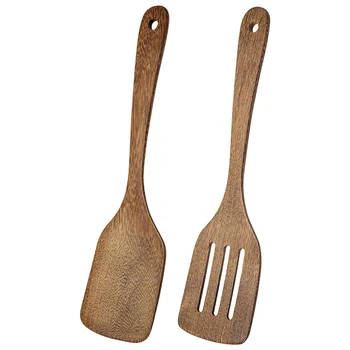 Wooden Spatula Wood Shovel Spatula Heat Resistant Wooden Slotted Spatula Tableware Nonstick Cookware Kitchen Baking Cooking Tool 1