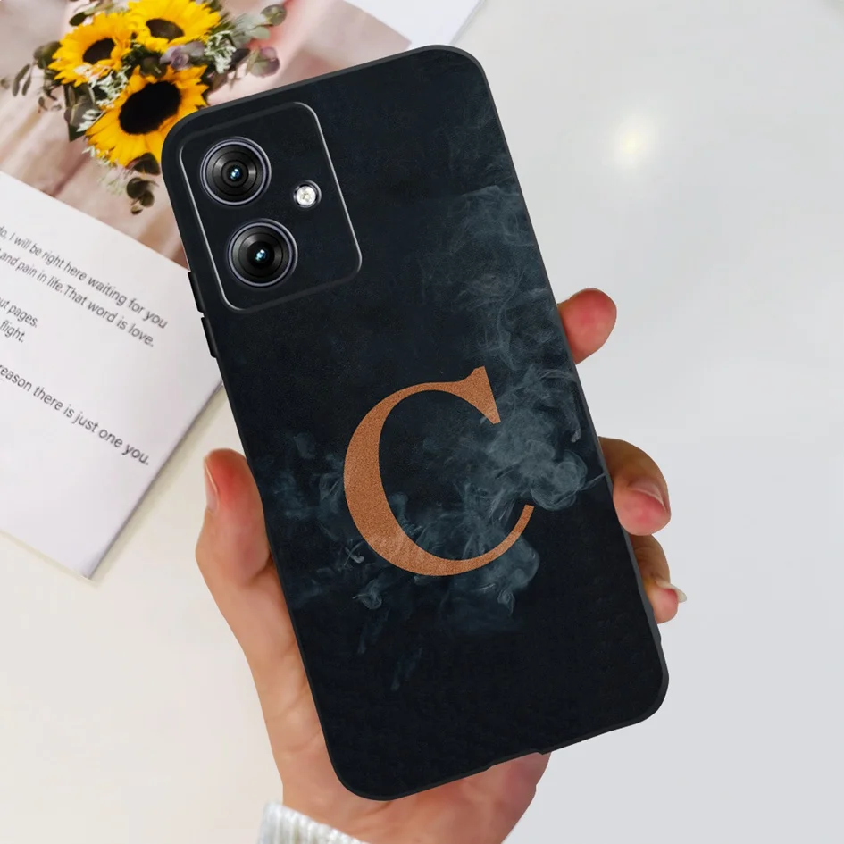 Stylish Flower Letters Soft Couple Phone Cover with Bumper