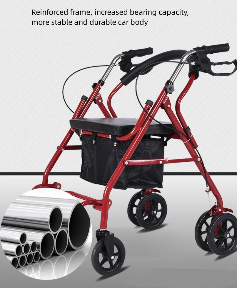 Walking aid for elderly people walking aid assisted car shopping cart Shopping supermarket car 3