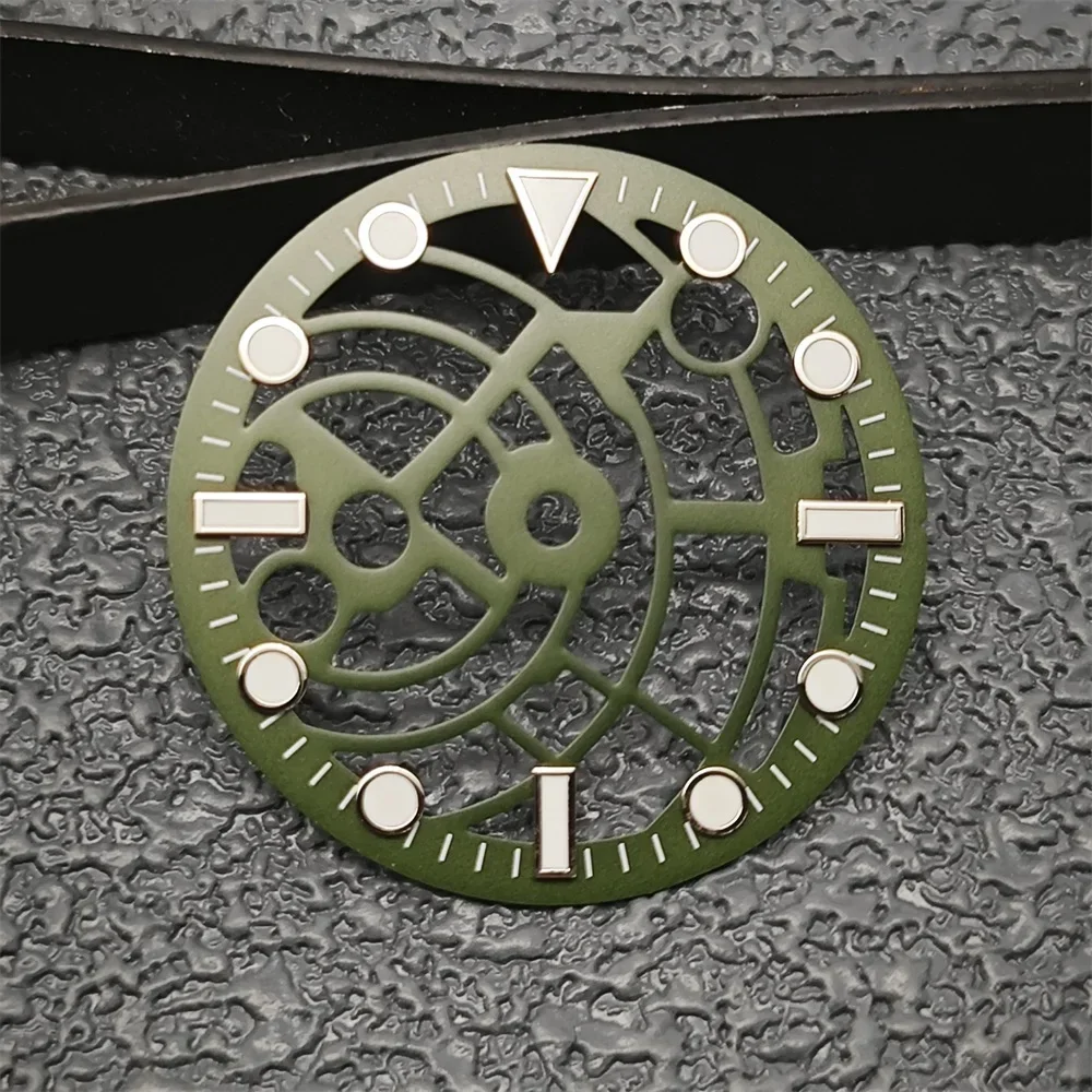 Hollowed Watch Dial 28.5mm with Strong Luminous Glow - Premium Watch Face Accessory