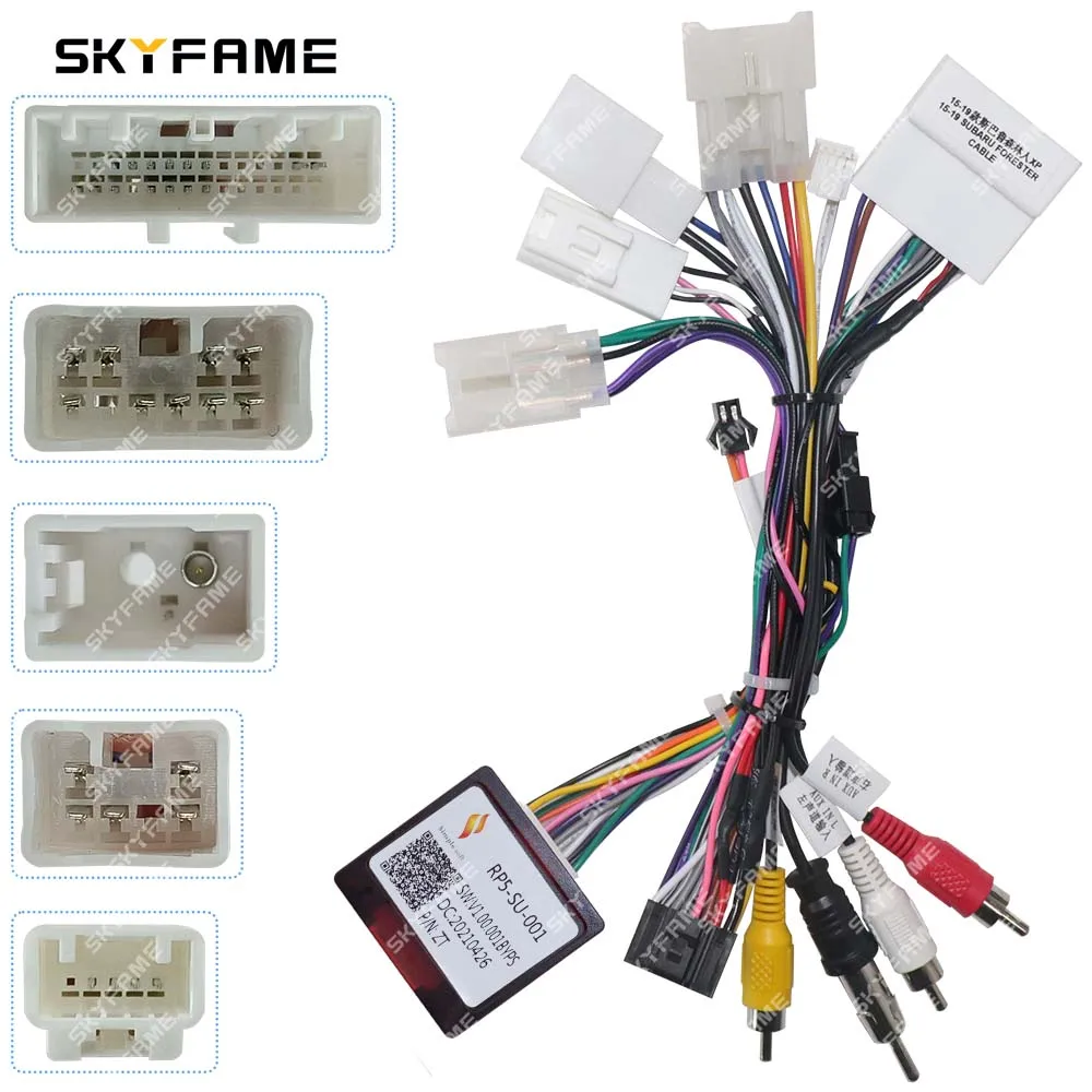 Car Wire Cable Adapter 16Pin Car Wiring Harness Adapter Canbus Box for Subaru Legacy Outback Forester XV Crosstrek Harman Kardon RP5-SU-001
