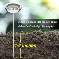 Compost Soil Tester Meter 20cm Measuring Probe Stainless Steel Thermometer Temperature Monitor for Garden Lawn Plant Pot Tools 2