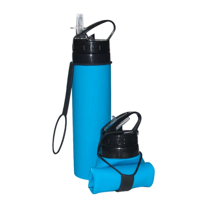 Outdoor Sports Water Bottle Silicone Portable Folding Water Cup Sports Mountaineering Water Cup Anti Drop Water Bottle