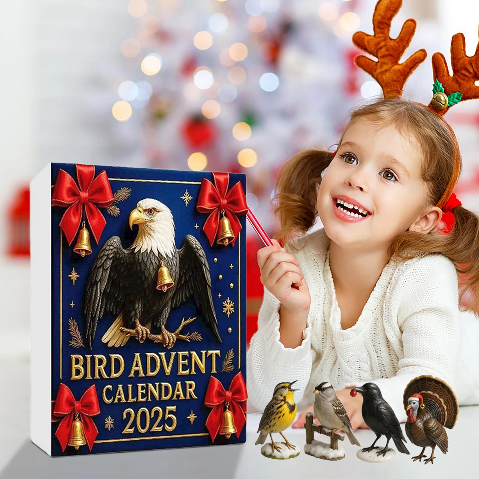 Calendario De Adviento 2025 Con 24 Adornos De Pájaros De Acrílico - Cuenta Atrás Para Navidad, Decoración Para árbol O Pared