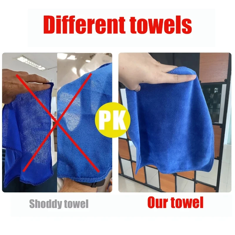 10/1pcs Thickened Microfiber Car Wash Towel Cleaning Drying Cloth Auto Detailing Polishing Cloth Home Clean Tools