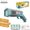 luminous automatic Electric Bubble Gun Gatlin Bubble Gun Machine Soap Bubbles Magic Bubble Bathroom Outdoor Toys For Children 1