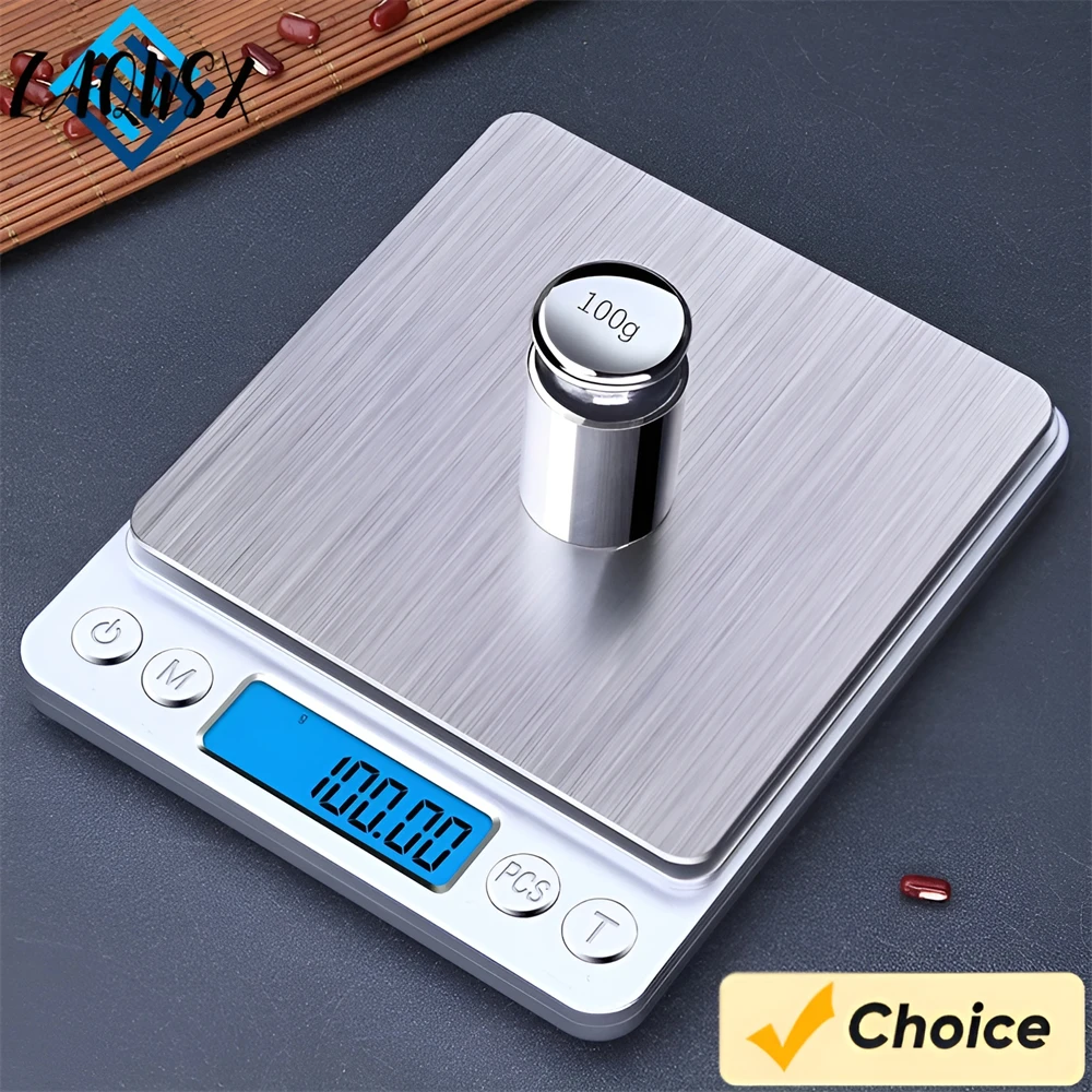 디지털 주방 체중계 정밀 저울, 식품 다이어트용 쥬얼리 계량, 우편 밸런스 측정 LCD 전자, 3kg/500G 0.1 0.01g