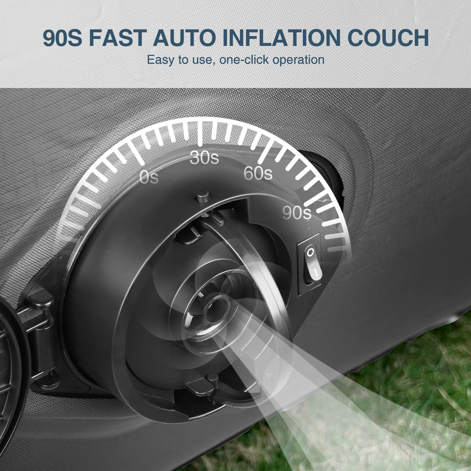Auto Inflatable Couch Air Mattress Sofa Bed with Portable Air Pump