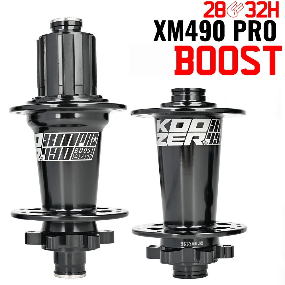 쿠저 XM490PRO 부스트 MTB 허브 148x12 110x15mm 스틸 샤프트 실드 베어링 6개 폴 72클릭 자전거 리어 허브 28/32홀