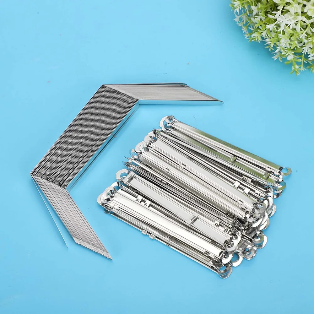 50세트 2홀 종이 바인더 철제 350매 용지 용량 바인딩 클램프 80mm 홀 피치 내구성 있는 2홀 바인더 클립