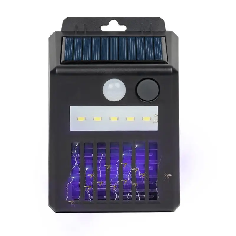Customizable Solar Mosquito Killer Wall Lamp 2 IN 1 LED Solar Mosquito Killing Wall Lamp Outdoor Ultraviolet Electric Shock